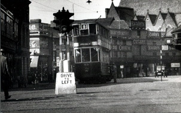 Tram in Victoria St Derby 35 - OLD DERBY TRAM PHOTOS