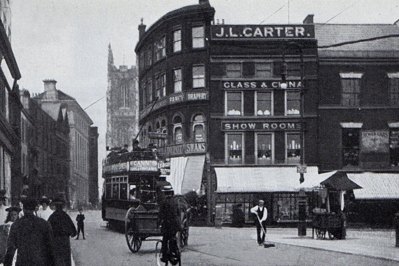 Derby Irongate from Market Head 76 - OLD PHOTOS OF DERBY
