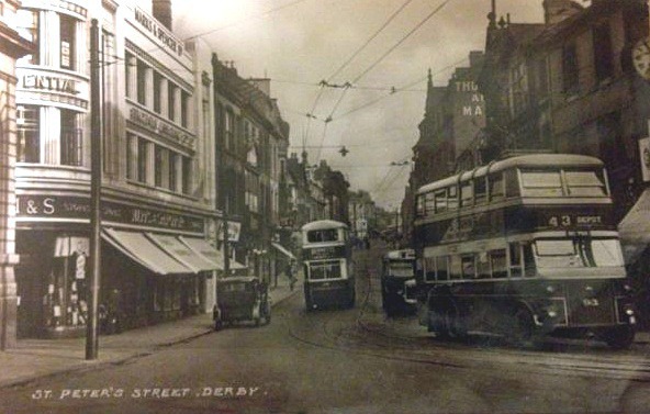 Derby St Peters St 369 - OLD PHOTOS OF DERBY