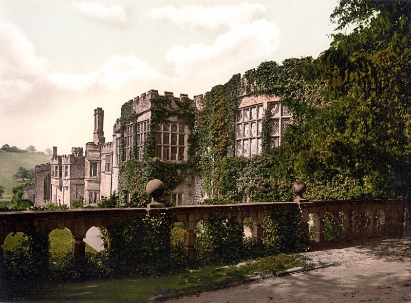 Haddon Hall from terrace steps Derbyshire 52 - DERBYSHIRE PEAK DISTRICT