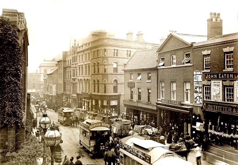 Derby St Peters St c1887 296 - OLD PHOTOS OF DERBY