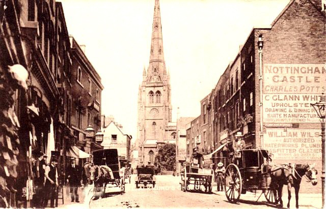 Queens St  St Alkmunds Church 393 - OLD PHOTOS OF DERBY