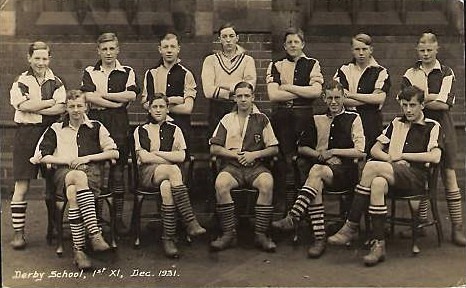 Derby School 1st XI Dec 1931 25 - DERBY GRAMMAR SCHOOL
