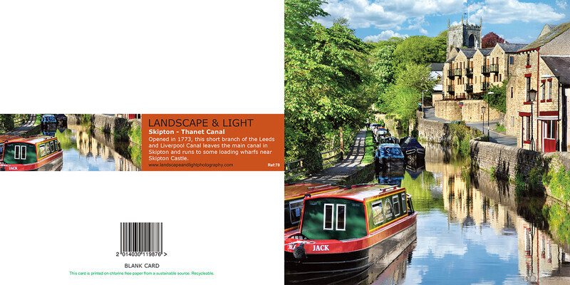 Ref 78 Skipton Canal - Yorkshire Greetings Cards