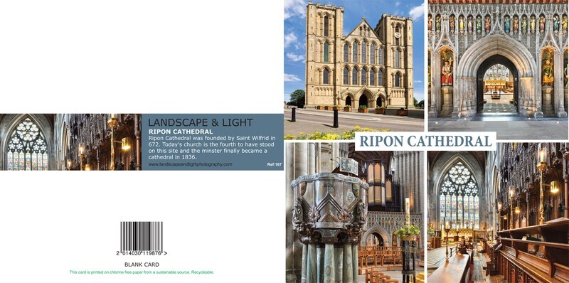 Ref 168 Ripon Cathedral x4 views - Yorkshire Greetings Cards