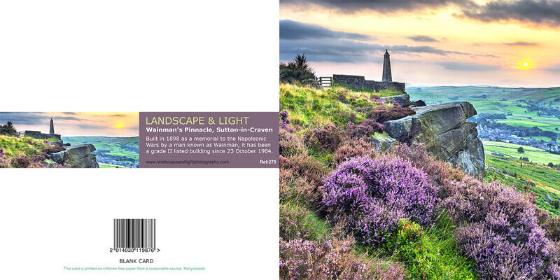 Ref 275 Wainman's Pinnacle - Yorkshire Greetings Cards