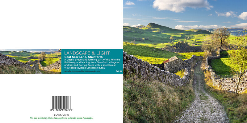 Ref 108 Goat Scar lane, Stainforth - Yorkshire Greetings Cards