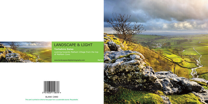 Ref 35 Above Malham Cove - Yorkshire Greetings Cards