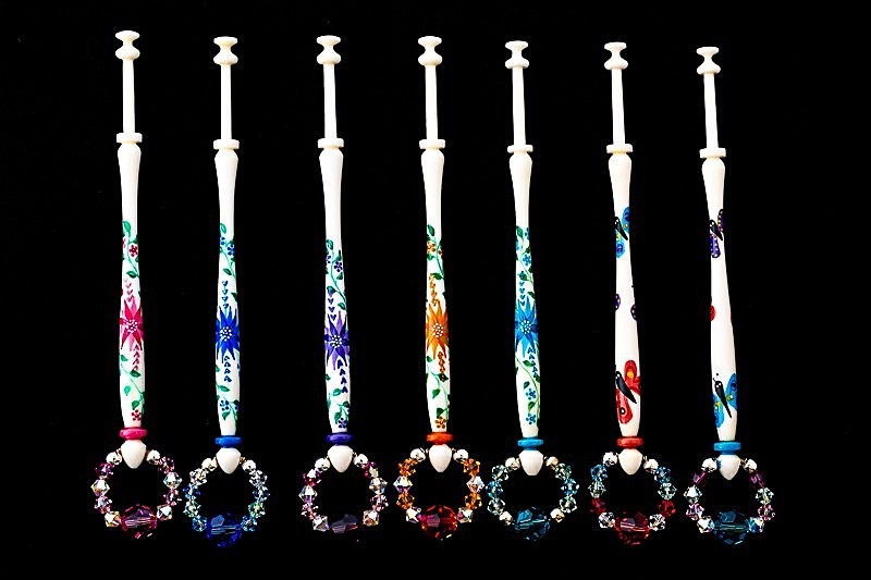 Bone Swarovski Flowers - Bobbins Gallery
