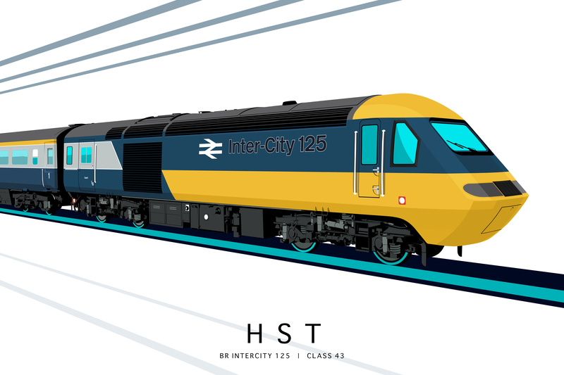 BR INTERCITY 125 (EDITION 1) | CLASS 43 - Class 43 / Class 255 Art Prints
