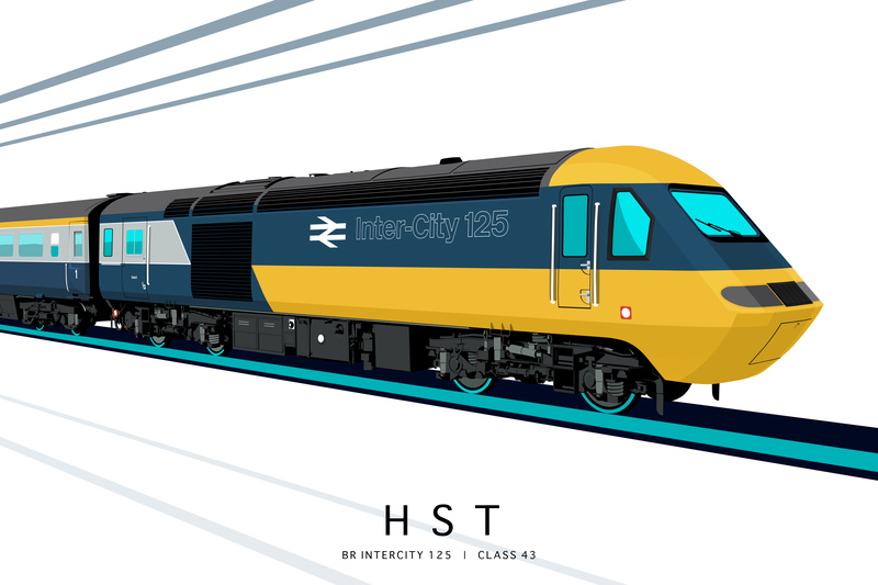 BR INTERCITY 125 (EDITION 2) | CLASS 43 - Class 43 / Class 255 Art Prints