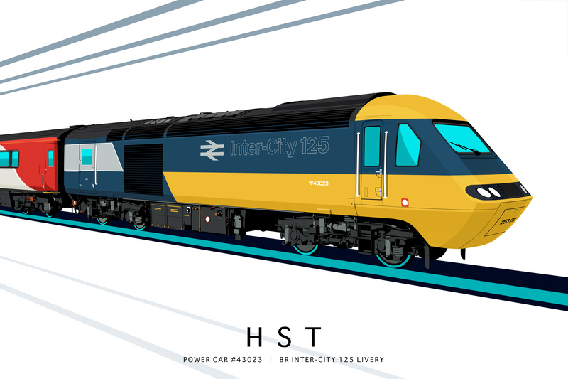 POWER CAR #43023  |  BR INTER-CITY 125 - Class 43 / Class 255 Art Prints