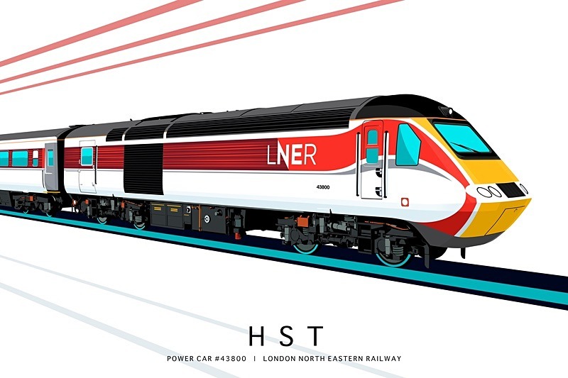 POWER CAR #43800 | LNER (AZUMA) LIVERY (LIMITED EDITION 1 of 25) - FICTIONAL HST LIVERIES