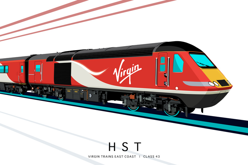 VIRGIN TRAINS EAST COAST (EDITION 2) | CLASS 43 - Class 43 / Class 255 Art Prints