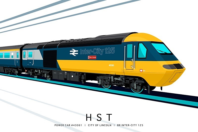 POWER CAR #43061 | CITY OF LINCOLN | BR INTER-CITY 125 - Class 43 / Class 255 Art Prints