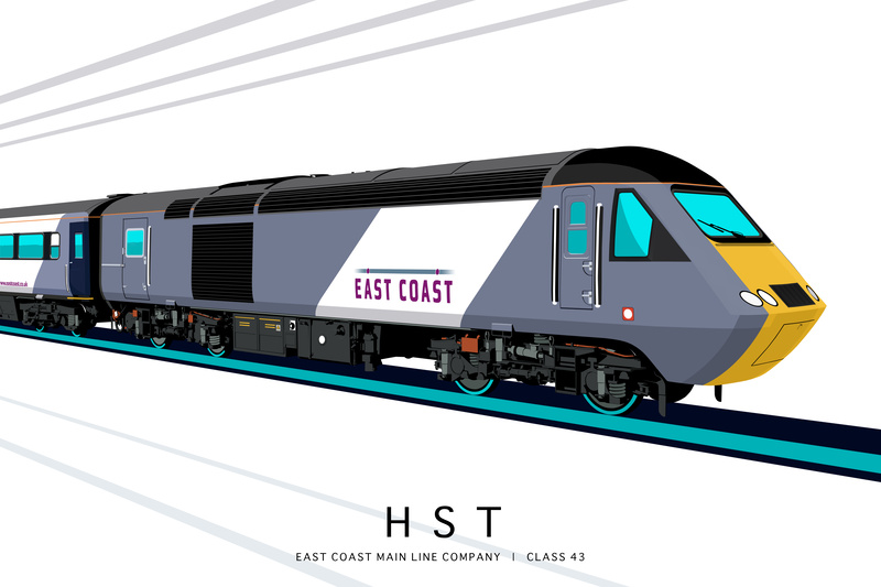EAST COAST MAIN LINE COMPANY (EX-NATIONAL EXPRESS) | CLASS 43 - Class 43 / Class 255 Art Prints
