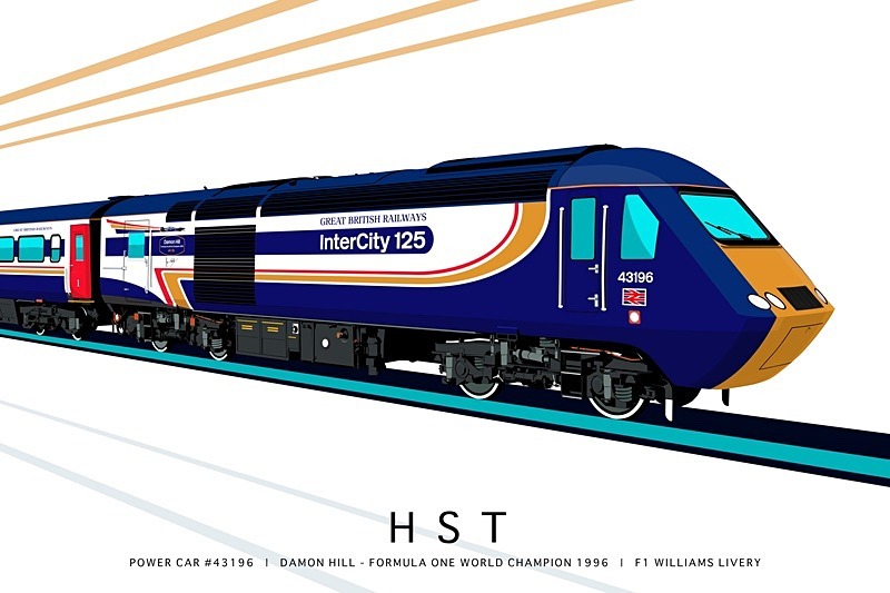 POWER CAR #43196 | DAMON HILL | 1996 F1 WILLIAMS LIVERY - FICTIONAL HST LIVERIES