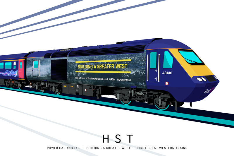 POWER CAR #43146 | BUILDING A GREATER WEST | FGW TRAINS - Class 43 / Class 255 Art Prints