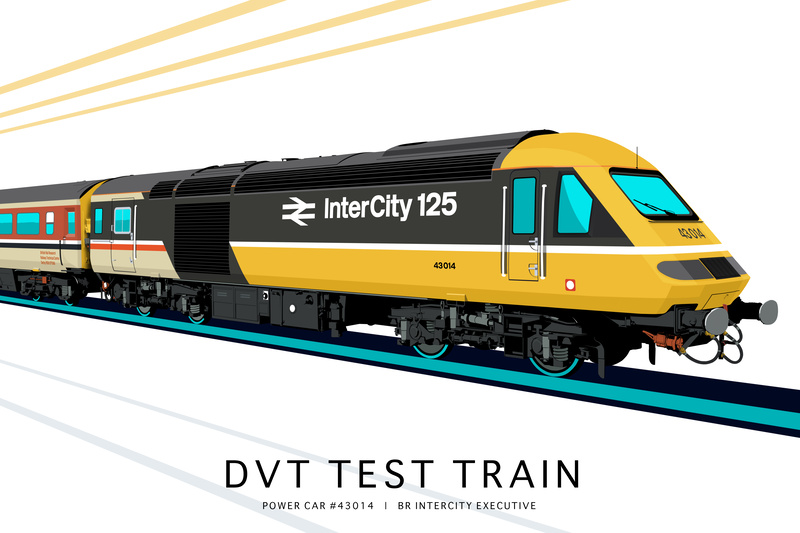 DVT TEST TRAIN - POWER CAR #43014 | BR INTERCITY EXECUTIVE - Class 43 / Class 255 Art Prints