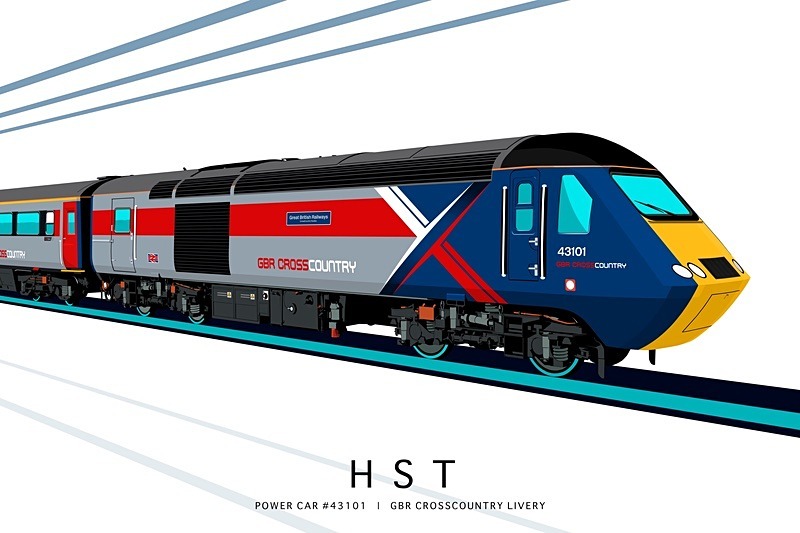 HST POWER CAR #43101 | GBR XC (ED:2) (LIMITED EDITION PRINT 1 of 25) - FICTIONAL HST LIVERIES