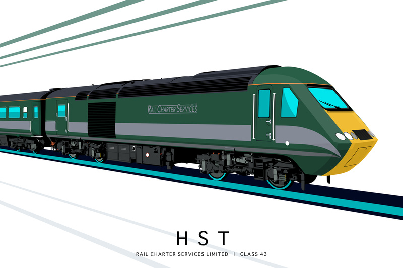 HST | RAIL CHARTER SERVICES LIMITED | CLASS 43 - Class 43 / Class 255 Art Prints