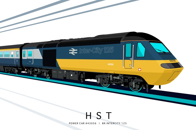 POWER CAR #43056 | BR INTERCITY 125 - Class 43 / Class 255 Art Prints