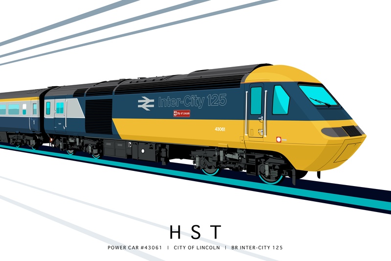 POWER CAR #43061 | CITY OF LINCOLN | BR INTER-CITY 125 - Class 43 / Class 255 Art Prints