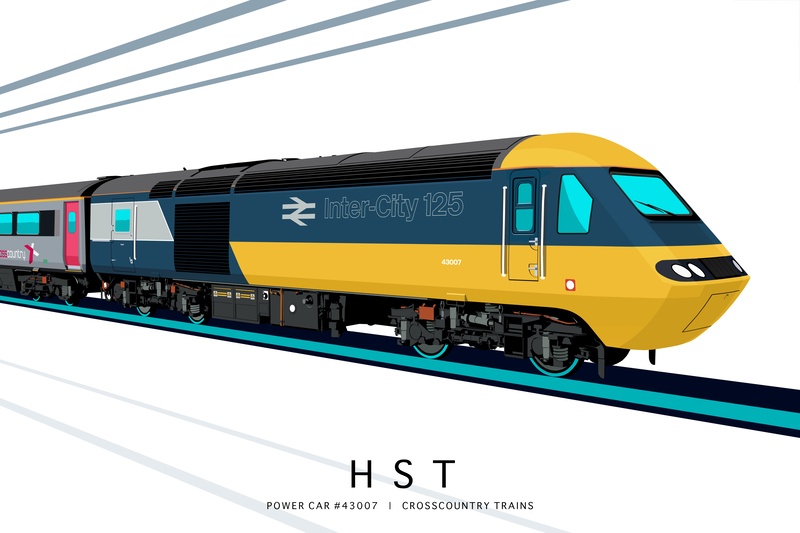 POWER CAR #43007 | CROSSCOUNTRY TRAINS - Class 43 / Class 255 Art Prints