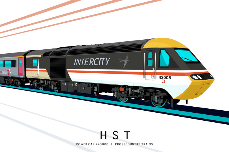 POWER CAR #43008 | CROSSCOUNTRY TRAINS - Class 43 / Class 255 Art Prints
