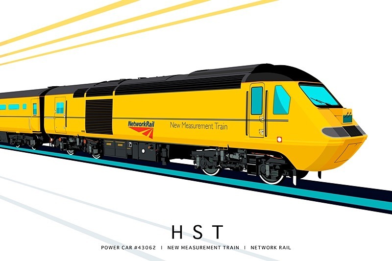 POWER CAR #43062 | NEW MEASUREMENT TRAIN | NETWORK RAIL - Class 43 / Class 255 Art Prints