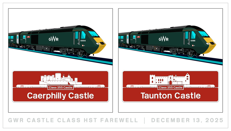 Castle HST Farewell  |  43004 & 43186 - Castle HST's