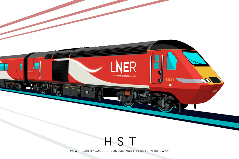 POWER CAR #43299 | LONDON NORTH EASTERN RAILWAY - Class 43 / Class 255 Art Prints