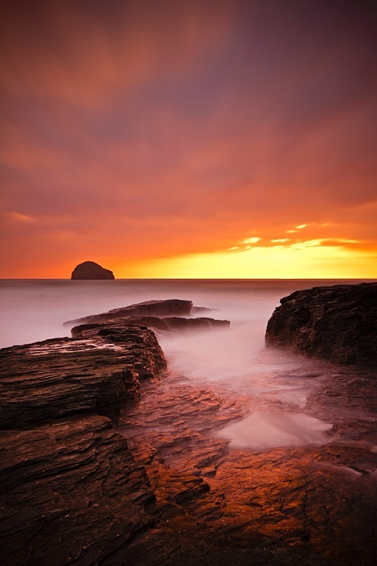 Trebarwith Sunset