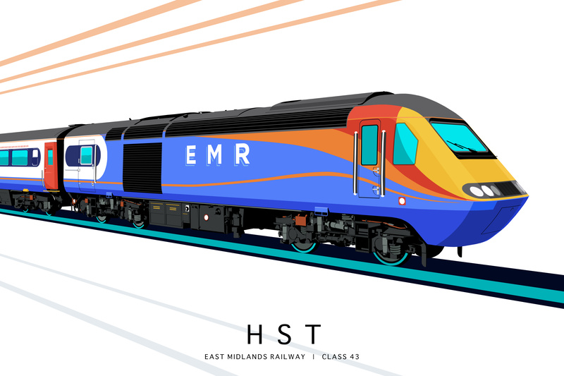EAST MIDLANDS RAILWAY | CLASS 43 - Class 43 / Class 255 Art Prints