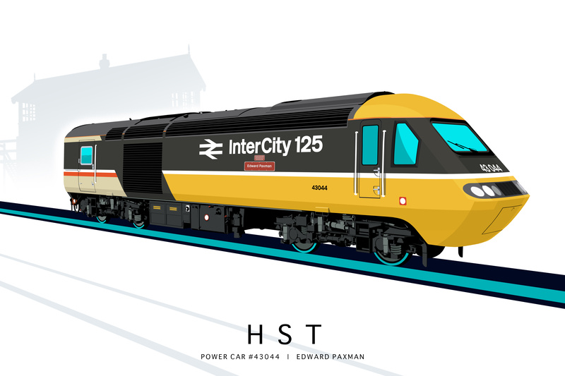 POWER CAR #43044 | EDWARD PAXMAN - Class 43 / Class 255 Art Prints