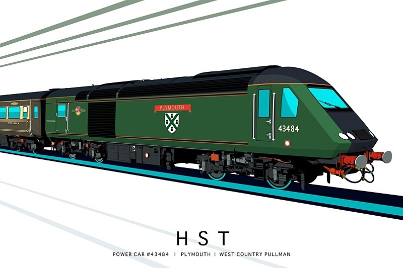 POWER CAR #43484 | PLYMOUTH | WEST COUNTRY PULLMAN - FICTIONAL HST LIVERIES