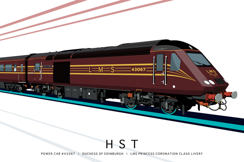 POWER CAR #43067 | DUCHESS OF EDINBURGH | PRINCESS CORONATION LIVERY - FICTIONAL HST LIVERIES