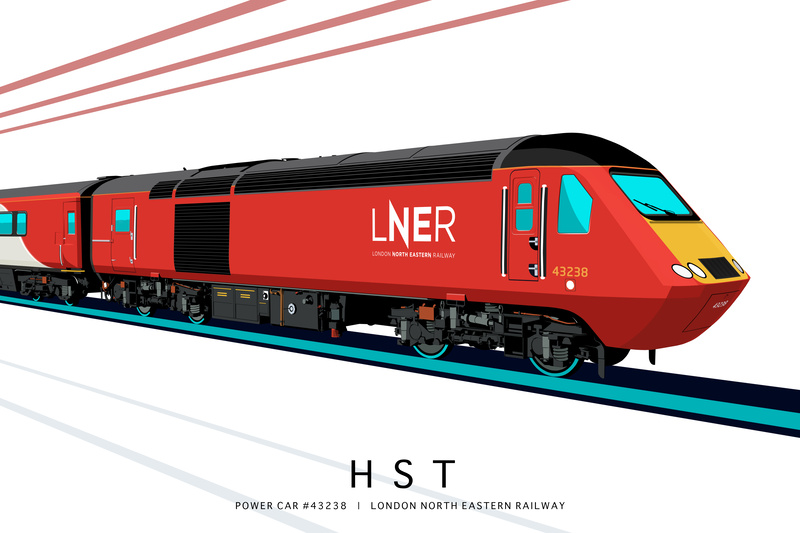 POWER CAR#43238 | LONDON NORTH EASTERN RAILWAY - Class 43 / Class 255 Art Prints