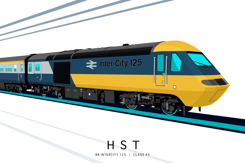 BR INTERCITY 125 (EDITION 1) | CLASS 43 - Class 43 / Class 255 Art Prints