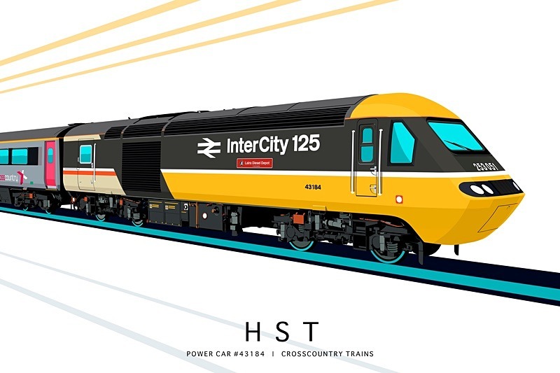 POWER CAR #43184 | CROSSCOUNTRY TRAINS - Class 43 / Class 255 Art Prints