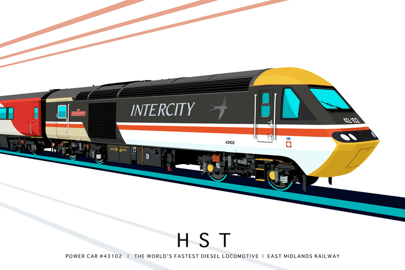 POWER CAR #43102 | THE WORLD'S FASTEST DIESEL LOCOMOTIVE - Class 43 / Class 255 Art Prints