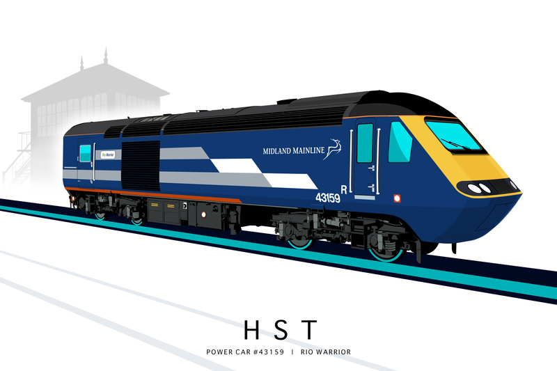 HST POWER CAR #43159 | RIO WARRIOR - Class 43 / Class 255 Art Prints