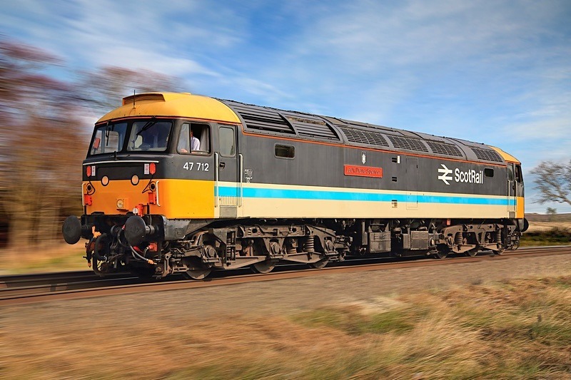 Class 47 712 'Lady Diana Spencer' - Scotrail Livery - Locos in Motion - Artwork Prints