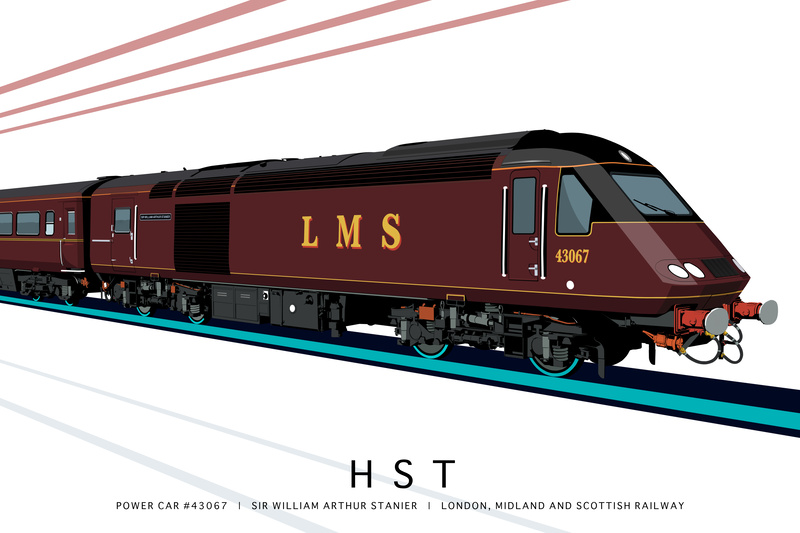 POWER CAR #43067 | LMS LIVERY (LIMITED EDITION 1 of 25) - FICTIONAL HST LIVERIES