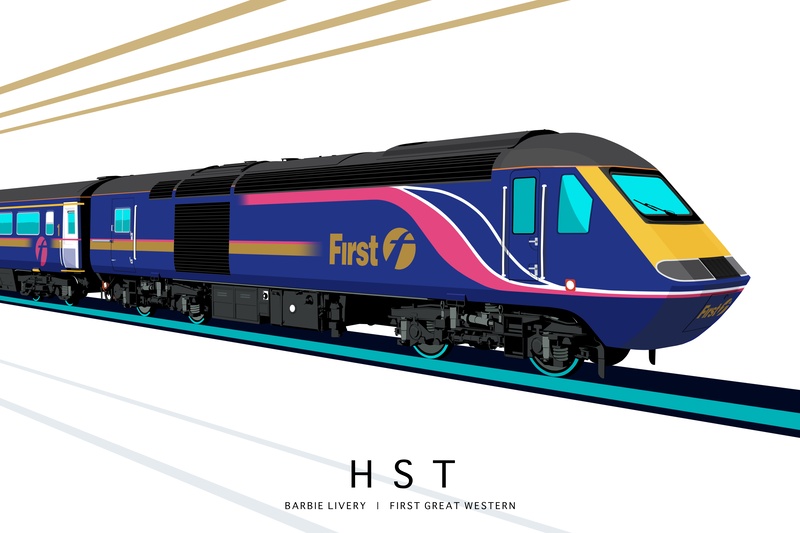 FIRST GREAT WESTERN | BARBIE LIVERY (EDITION 2) - Class 43 / Class 255 Art Prints