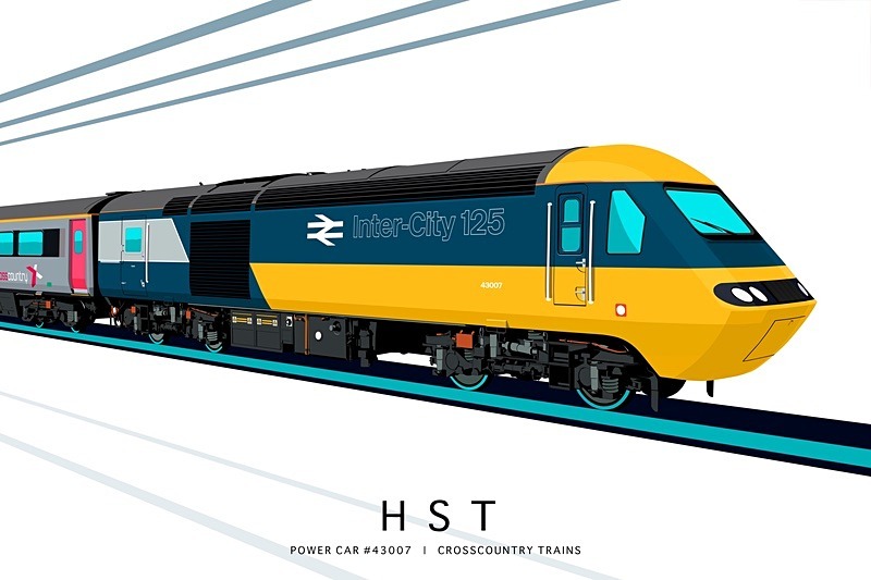 POWER CAR #43007 | CROSSCOUNTRY TRAINS - Class 43 / Class 255 Art Prints