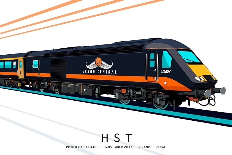 POWER CAR #43480 | MOVEMBER 2014 | GRAND CENTRAL - Class 43 / Class 255 Art Prints