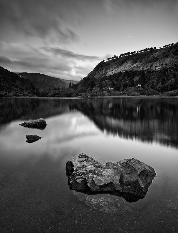 Lower Lake Glendalough - Black & White