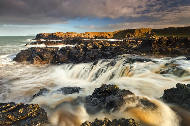 Dunseverick Sea Waterfall - Co Antrim