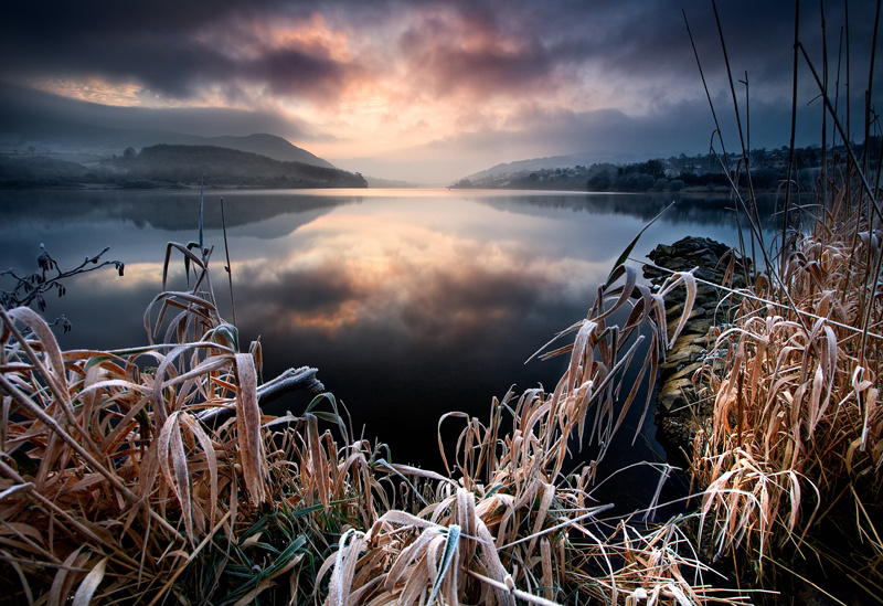 Sunrise at Camlough Lake in Co Armagh in N Ireland